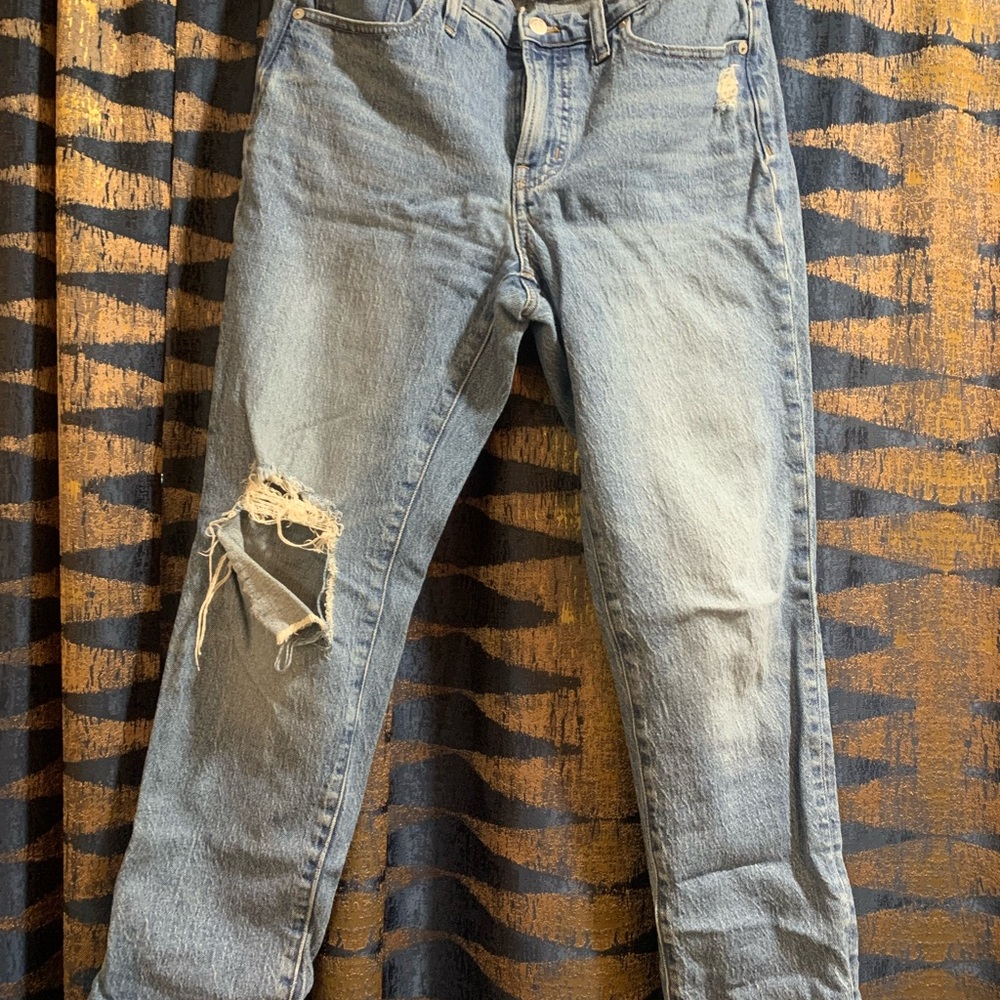 Madewell Distressed Blue Denim Jeans